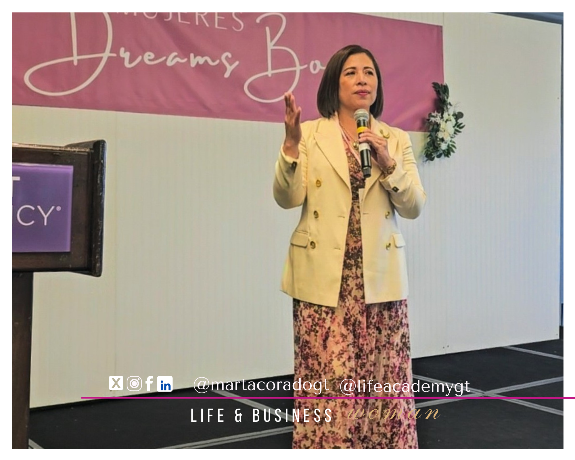 Speaker internacional, Marta Corado de C: